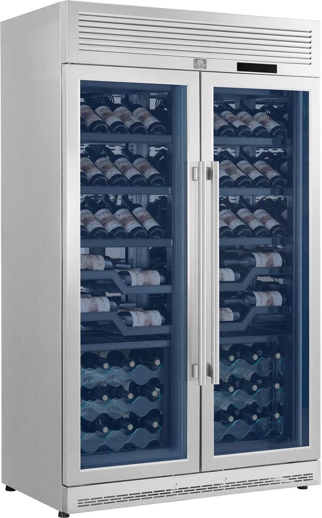 FORNO® Abruzzo Series Alta Qualita 48" 24 Cu. Ft. Stainless Steel Dual Zone Wine Cooler with -2
