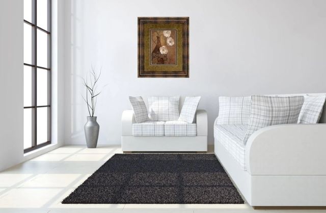 Classy Art Flores En Umber I by Nan Framed Print Wall Art-2