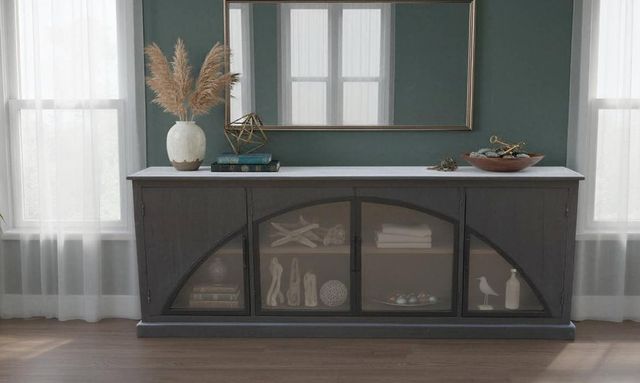 Nest Home Collections Evanston Smooth Black Long Cabinet-1