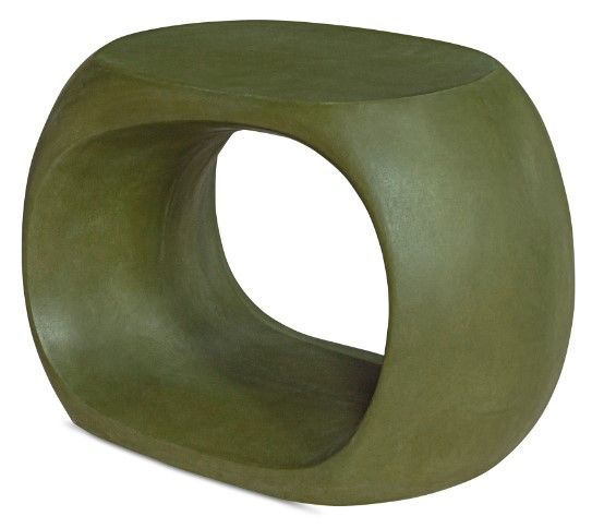 Moe's Home Collection Albers Green Concrete Outdoor Stool-1