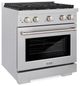 ZLINE 30" Satin Stainless Steel Pro Style Gas Range with 8 Burner Cooktop-3