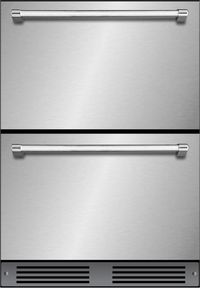 Front view of the XO 24'' Fingerprint Resistant Stainless Steel Refrigerator Drawer