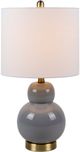 Surya Limestone Gray Glazed/White Lamp-1