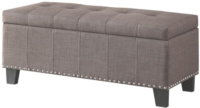 Mazin Furniture Fedora Brown Lift-Top Storage Bench-0