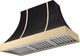 AGA Cascade 36" Matte Black Wall Mounted Range Hood  with Polished Brass Trim-0