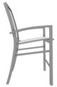 Telescope Casual Kendall Abalone/Graphite Aluminum/Fabric Outdoor Sling Stacking Balcony Height Arm Chair-2