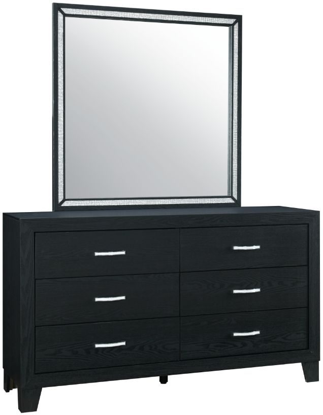 Global Furniture USA Reid 4-Piece Black King Panel Bedroom Set-2