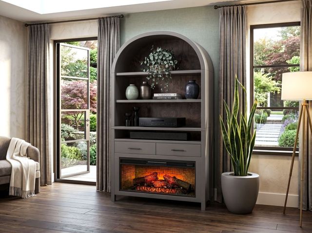 Sunny Designs™ Wide Arch Urban Bronze Bookcase-3