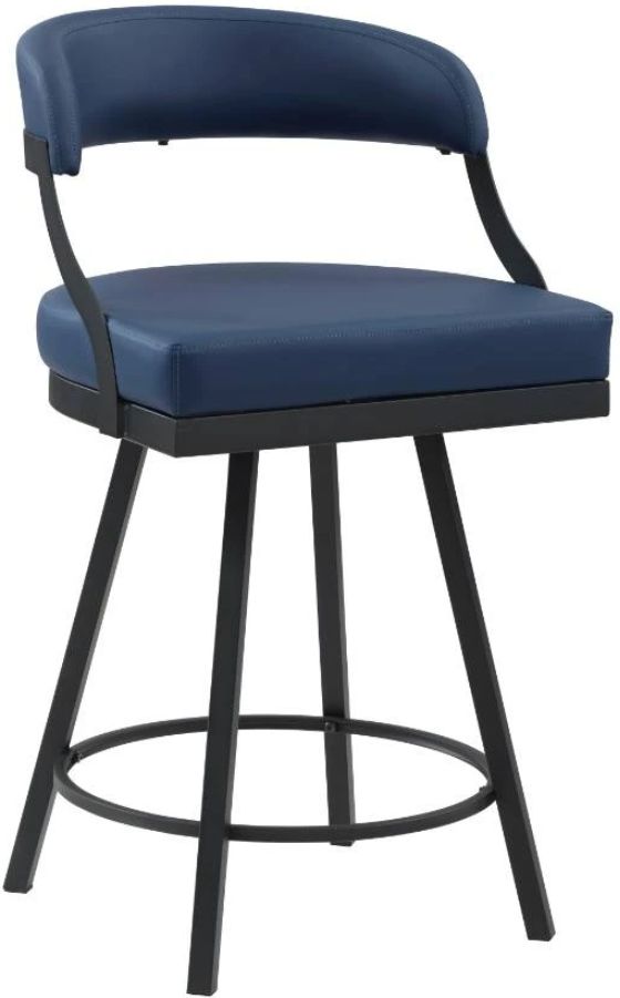 Homelegance® Crowley Blue Counter Swivel Chair-0