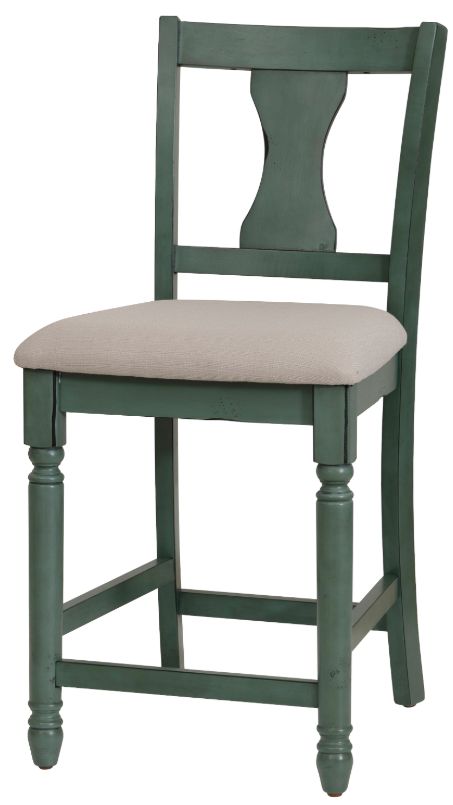 Powell® Willow Beige/Teal Counter Stool Set-2