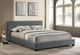 Elements International Brookhaven Gray Twin Upholstered Panel Bed-1