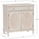 Linon Antique White Oval Cabinet-2
