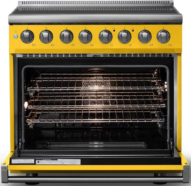 Viking® 5 Series 36" Daffodil Pro Style Induction Range with Polished Chrome Trim-1