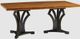 Urban Collections by Yutzy Woodworking Retreat Cherry Dining Table with Seely Trieste Onyx Double Pedestal-0