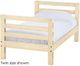 Crate Designs™ Furniture Unfinished Twin XL Ladder End Lower Youth Bunk Bed-0