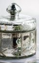 A & B Home Clear/Silver Lidded Jar -5
