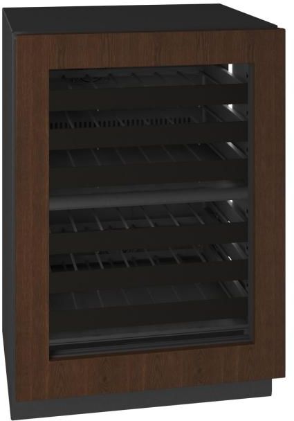 U-Line® Seamless Collection 24" 4.9 Cu. Ft. Panel Ready Dual-Zone Wine Refrigerator with Glass Door-2