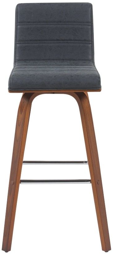 Armen Living Vienna 3-Piece Vintage Black/Walnut Swivel Barstool Set-2