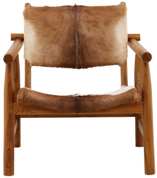 Dovetail Furniture Dunbar Brown/White Occasional Chair-1