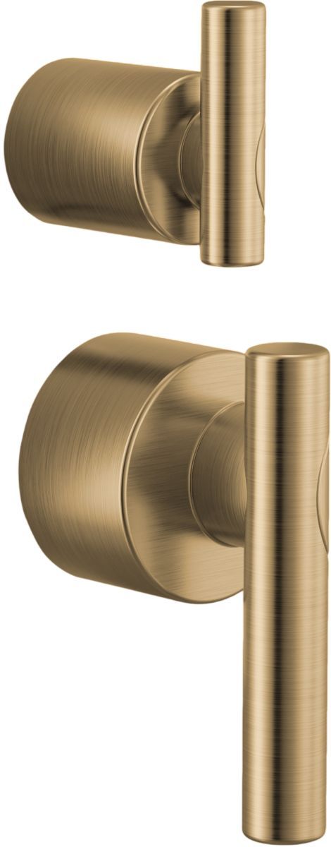 Brizo Roccesco™ Brilliance® Luxe Gold® 2-Piece Pressure Balance Valve with Integrated Diverter Trim Lever Handle Kit-0