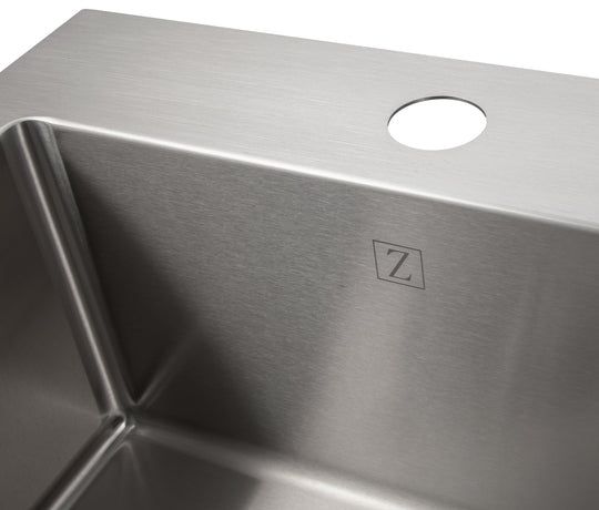 ZLINE Donner 15" Satin Stainless Steel Topmount Single Bowl Bar Kitchen Sink-4