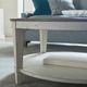 Bassett® Furniture Bella Warm Gray Round Cocktail Table with Aged Whitestone Base-4