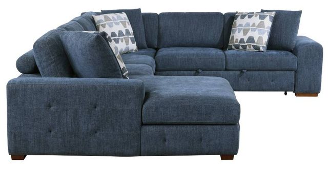 Homelegance® Raife 4-Piece Blue Sectional with Left Chaise-3