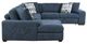 Homelegance® Raife 4-Piece Blue Sectional with Left Chaise-3