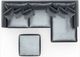 Jackson Furniture Remington 4-Piece Slate Right Arm Facing Chaise Sectional with Ottoman-4