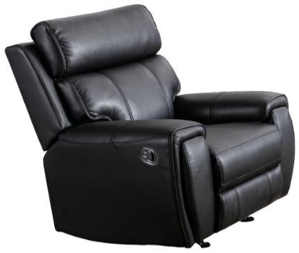 Mazin Furniture Carnegie Black Manual Rocker Recliner -0