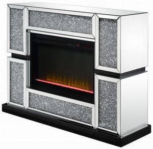 ACME Furniture Noralie Mirrored 48" Fireplace