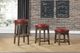 Mazin Furniture Westby Red Round Swivel Pub Height Stool-1