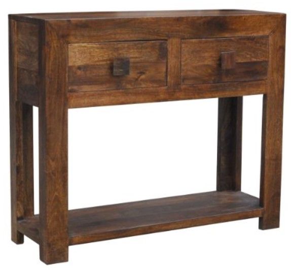 Jaipur Furniture Dakota Dark Brown 2-Drawer Console Table-0