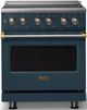 Viking® 5 Series 30" Squall Pro Style Electric Range with Brushed Brass Trim-0