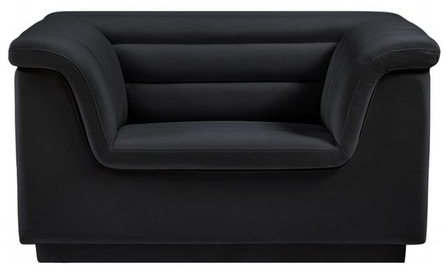 Meridian Furniture Cascade Black Velvet Fabric Chair-1