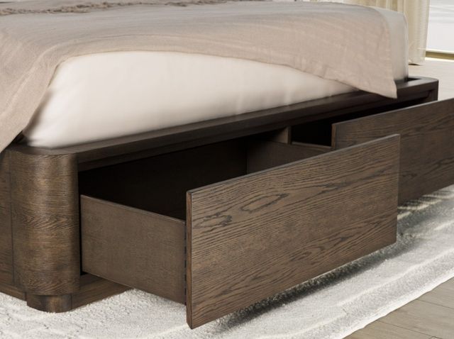 Flexsteel® Athens Chocolate Brown Queen Panel Storage Bed-3