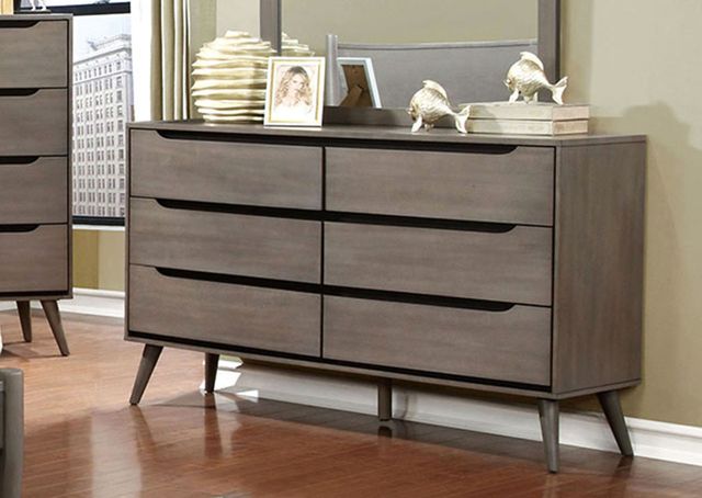 Furniture of America® Lennart 5-Pieces Gray Queen Bedroom Collection-8