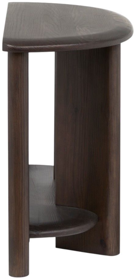 Magnussen Home® Upton Coffee Bean Brown Shaped Sofa Table-4