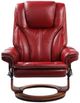 BenchMaster High Line Hana Ruby Red Chair and Ottoman Set-2