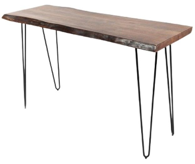 Jofran Inc. Nature's Edge Chestnut Console Table with Black Base-2