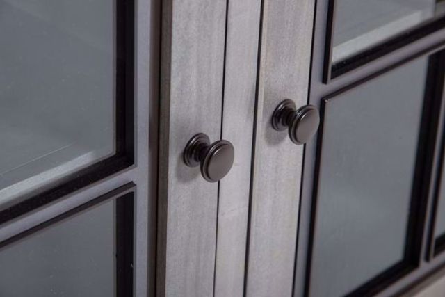 Aspenhome® Churchill Ghost Black 66" Highboy Console with 3 Doors-3