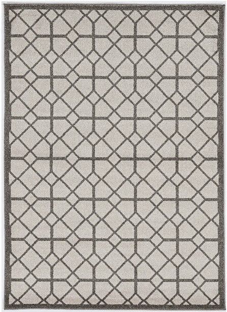 KAS Rugs Lucia Ivory/Gray Scope 5'x8' Area Rug-0