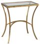 Uttermost® Alayna Glass Top End Table with Antiqued Gold Base-0