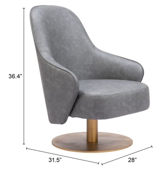 Zuo® Modern Withby Gray Accent Chair-2