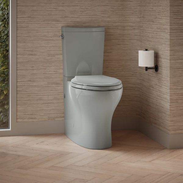 KOHLER® Persuade® Ice Gray Elongated Toilet Bowl with Skirted Trapway-3