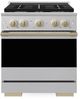ZLINE Marino 30" Stainless Steel Pro Style Dual Fuel Range with Champagne Bronze Accents-0