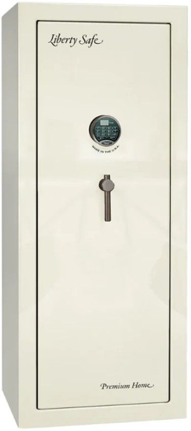 Liberty Safe Premium Home White Gloss/Black Chrome 17 Electronic Gun Safe-0