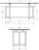 Amisco Customizable Ezra 72" Rectangular Dining Table with Taupe Glass Top-2