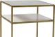 Dovetail Furniture Higgins White Marble Side Table with Brass Frame-1