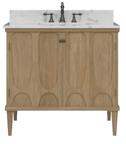 Bramble Customizable Eclipse Single Vanity with Sink Marble Top-1